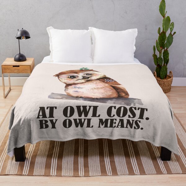 Item preview, At all cost, by all means. Funny Owls puns for birds and Owl lovers Version 2 designed and sold by EvaWolf.