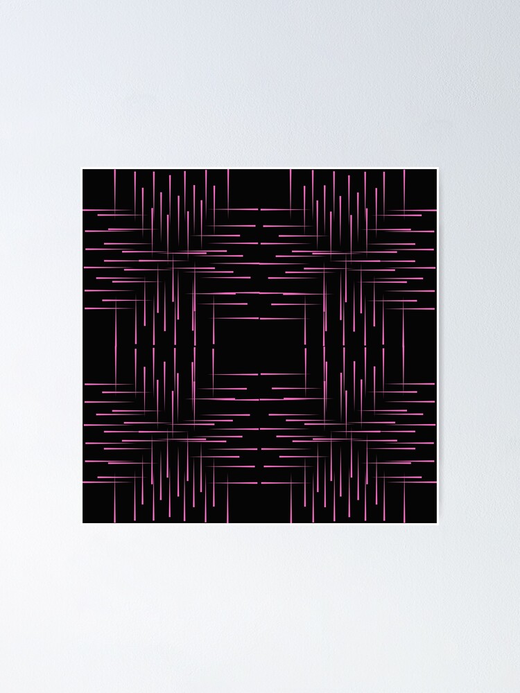 Pink Plaid Line Design | Poster