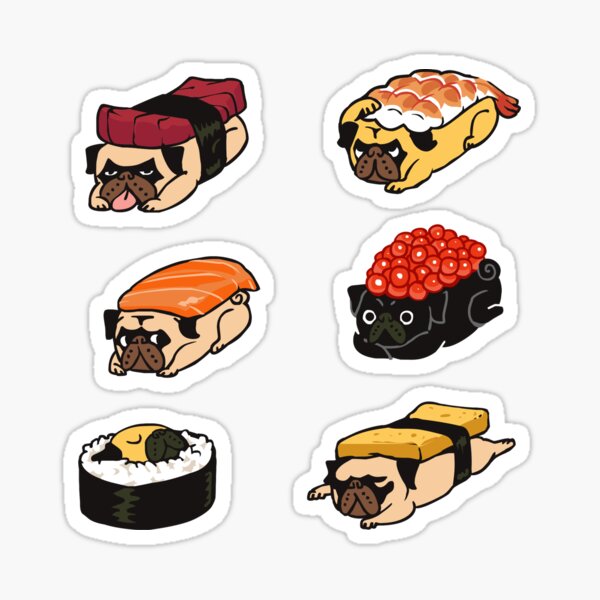 Item preview, Sushi Pug designed and sold by Huebucket.