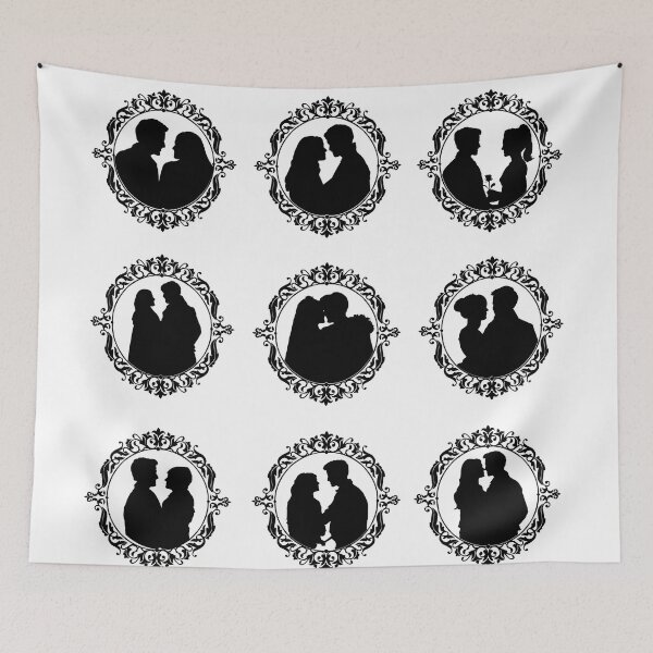 Item preview, Captain Swan Silhouette Frames Pattern designed and sold by The_Girly_Nerd_Shop.