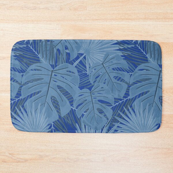 Artikelvorschau, Tropisches Palmblattdesign im Hampton-Stil in Blau. entworfen und verkauft von LaBellCreative.