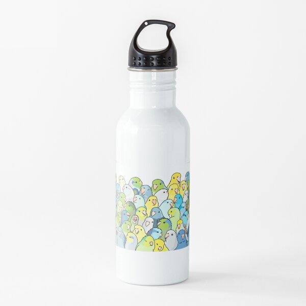 Parrotlet whole group shot Water Bottle