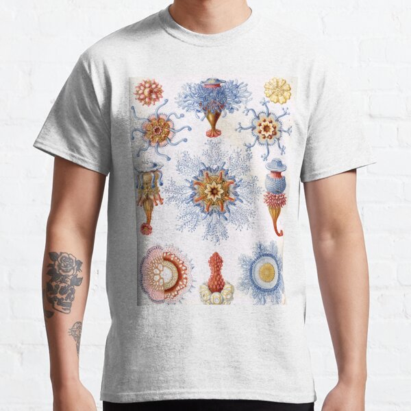 Haeckel Siphonophorae. Siphonophorae is an order of Hydrozoans, a class of marine organisms belonging to the phylum Cnidaria Classic T-Shirt