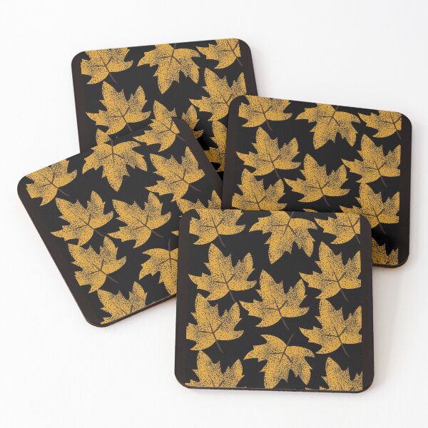 Item preview, GOLDEN LEAF BLACK BACKGROUND DESIGN designed and sold by Deeparsh.