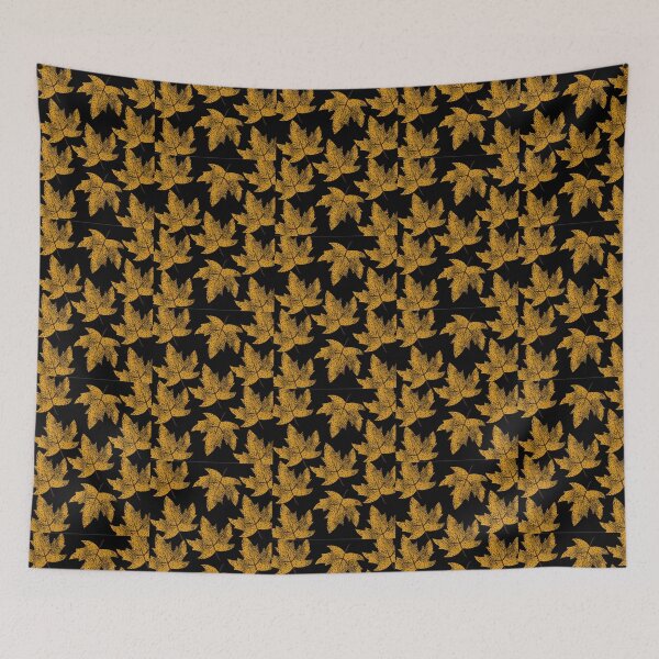 Item preview, GOLDEN LEAF BLACK BACKGROUND DESIGN designed and sold by Deeparsh.