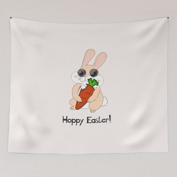 Item preview, Bunny with glasses easter wishes designed and sold by Lakki-s.
