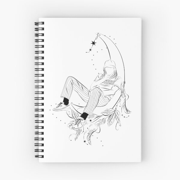 Item preview, Moon line art designed and sold by ArtInRhythm.