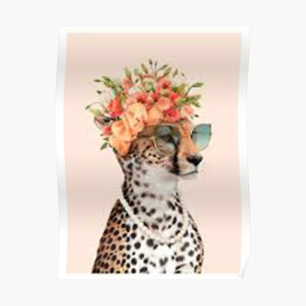 Poster Manga De Vecteur Mignon Leopard Ou Guepard Par Mohdeen Redbubble