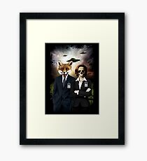 Fox and Skully Framed Print
