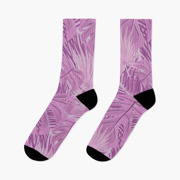 Artikelvorschau, Tropisches Palmblatt-Design im Hampton-Stil in Lila / Rosa. entworfen und verkauft von LaBellCreative.