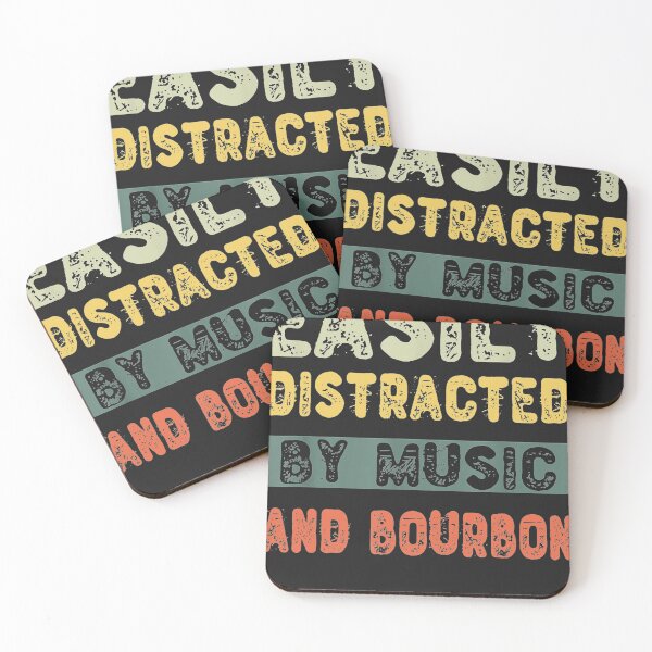 Item preview, Easily Distracted By Music And Bourbon designed and sold by Grewal21.