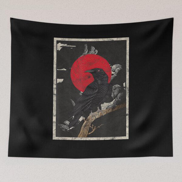 Item preview, Red Moon Graphic Black Crow designed and sold by ryanpensyp.