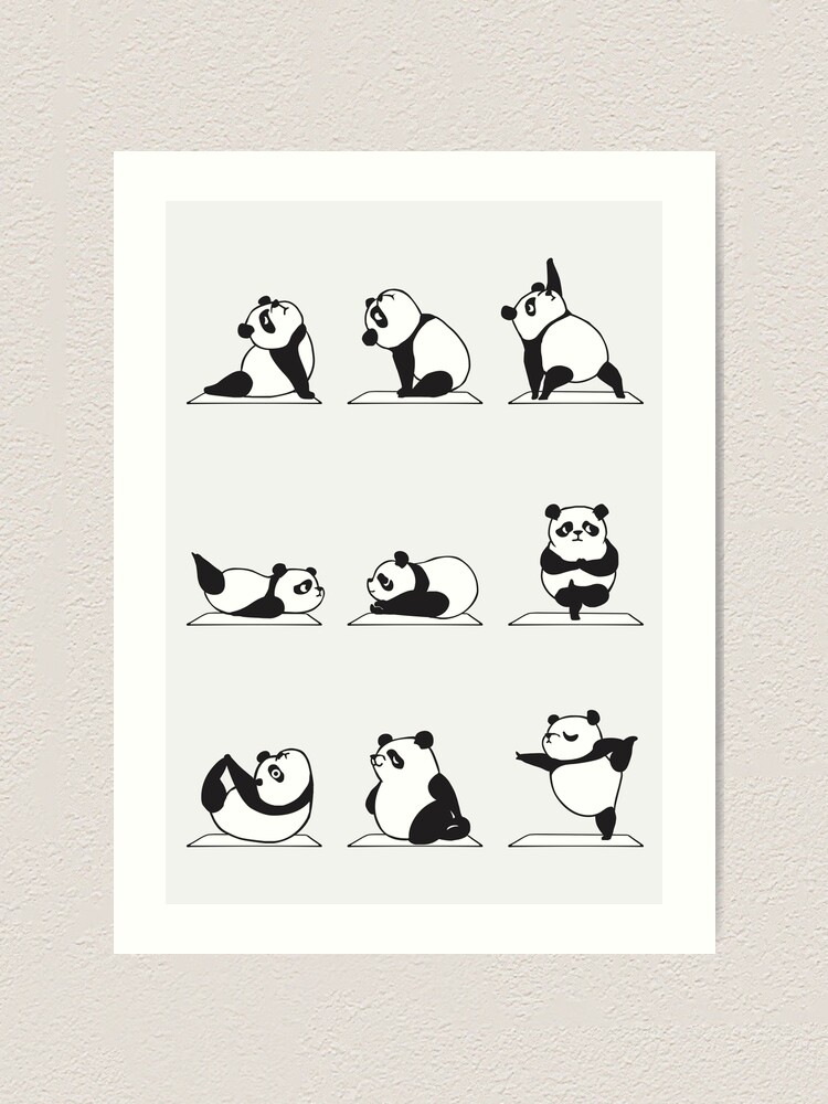 Panda Yoga Art Print for Sale by prouddaydreamer