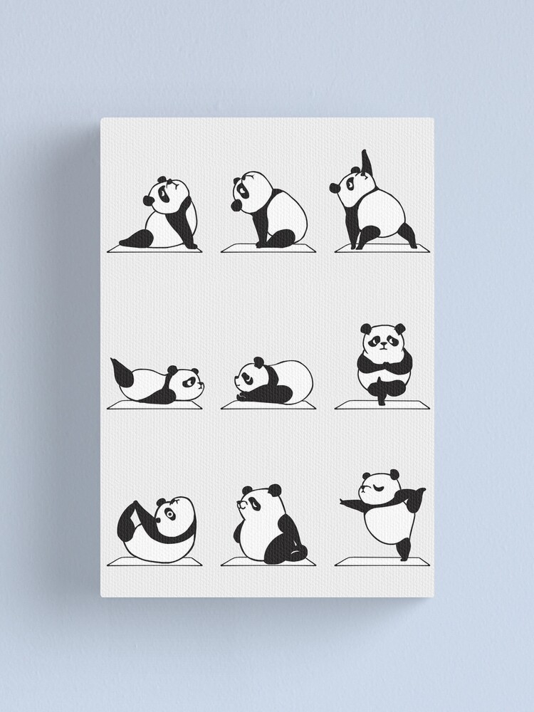 Panda Yoga, an art print by huebucket