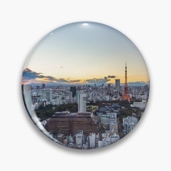 Item preview, Tokyo top view sunset designed and sold by TravelDrone.