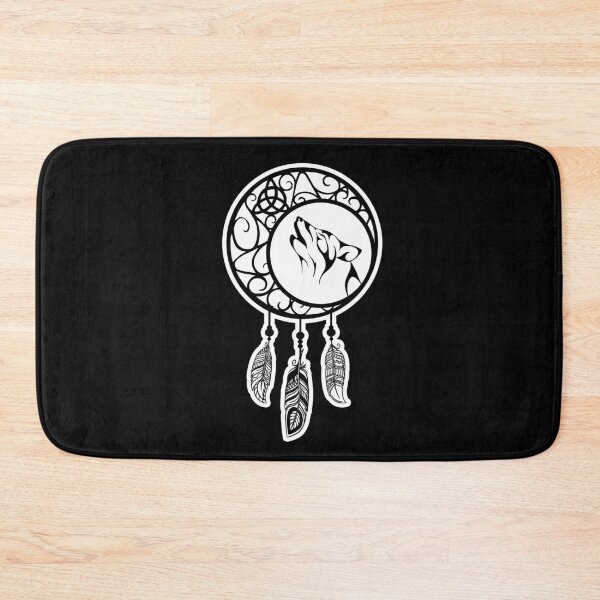 Item preview, Moon Goddess Tribal Wolf Dreamcatcher designed and sold by FreakamaGeek.