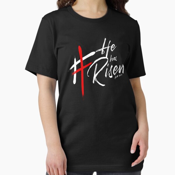 Item preview, # He has Risen | He is Risen | Happy Easter Day designed and sold by GospelShirts.