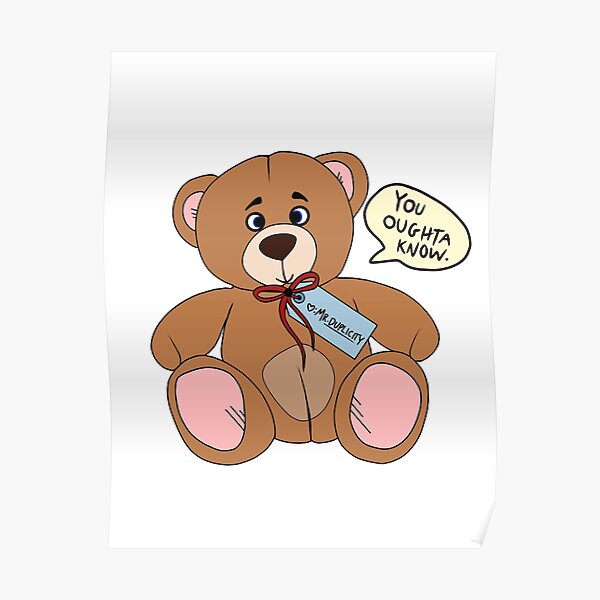 "Cross Eyed Bear" Poster for Sale by rybgraphics Redbubble