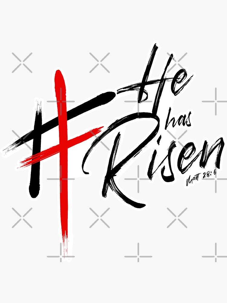 Discover # He has Risen sticker | He is Risen sticker | Happy Easter Day sticker Sticker