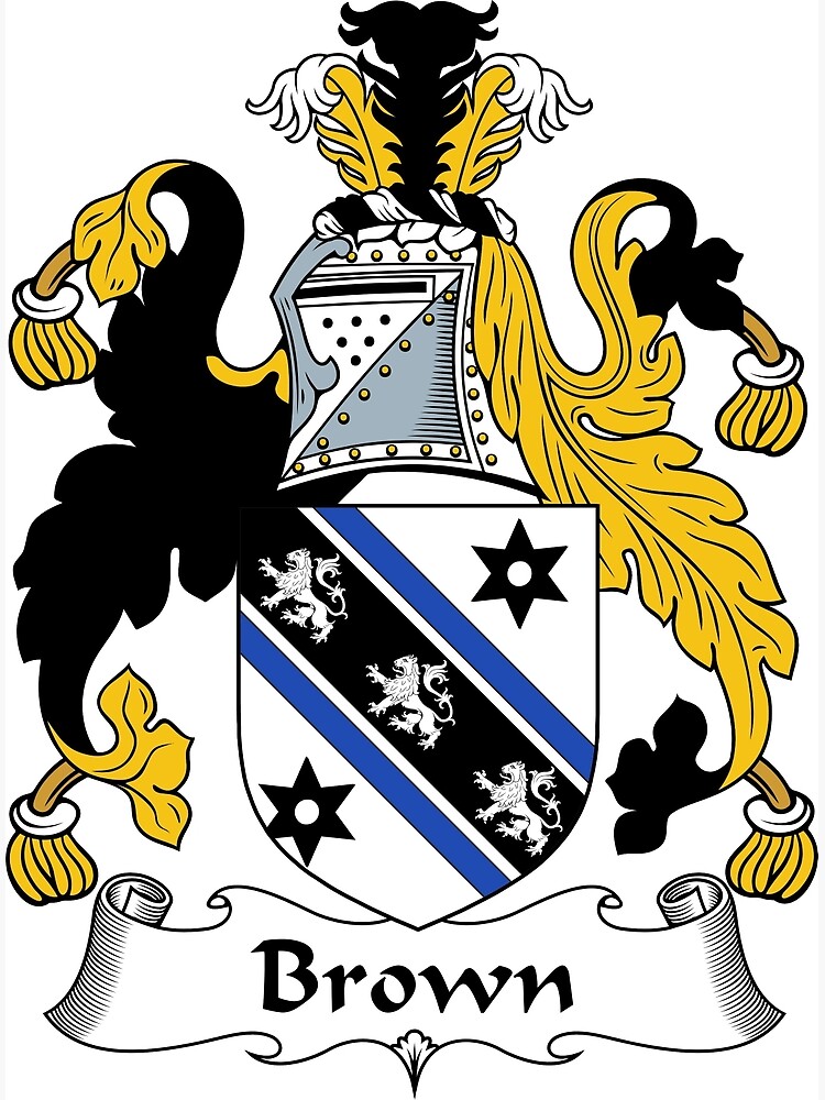 "Brown Coat of Arms/Family Crest" Art Print by IrishArms Redbubble