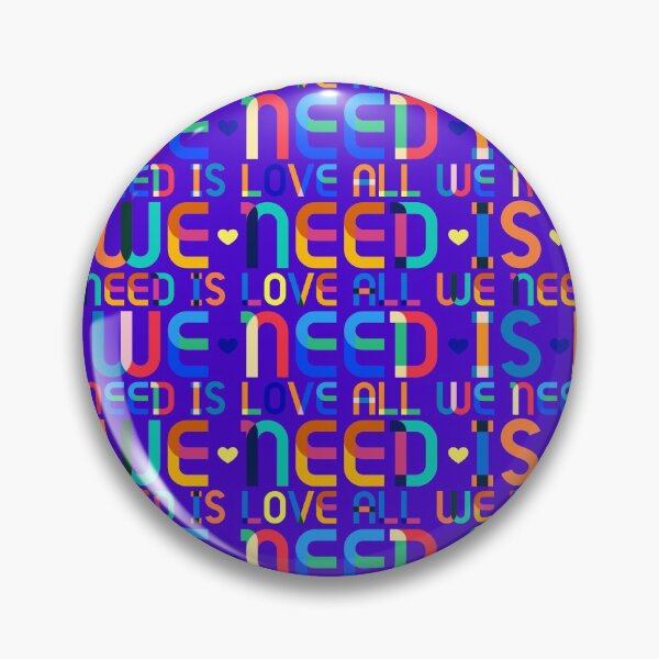 Item preview, All we need is love, quote, pattern designed and sold by Mauswohn.