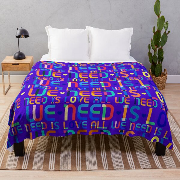 Item preview, All we need is love, quote, pattern designed and sold by Mauswohn.