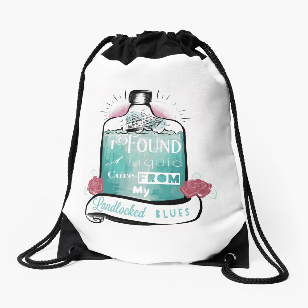 Bright eyes - sunken ship Drawstring Bag