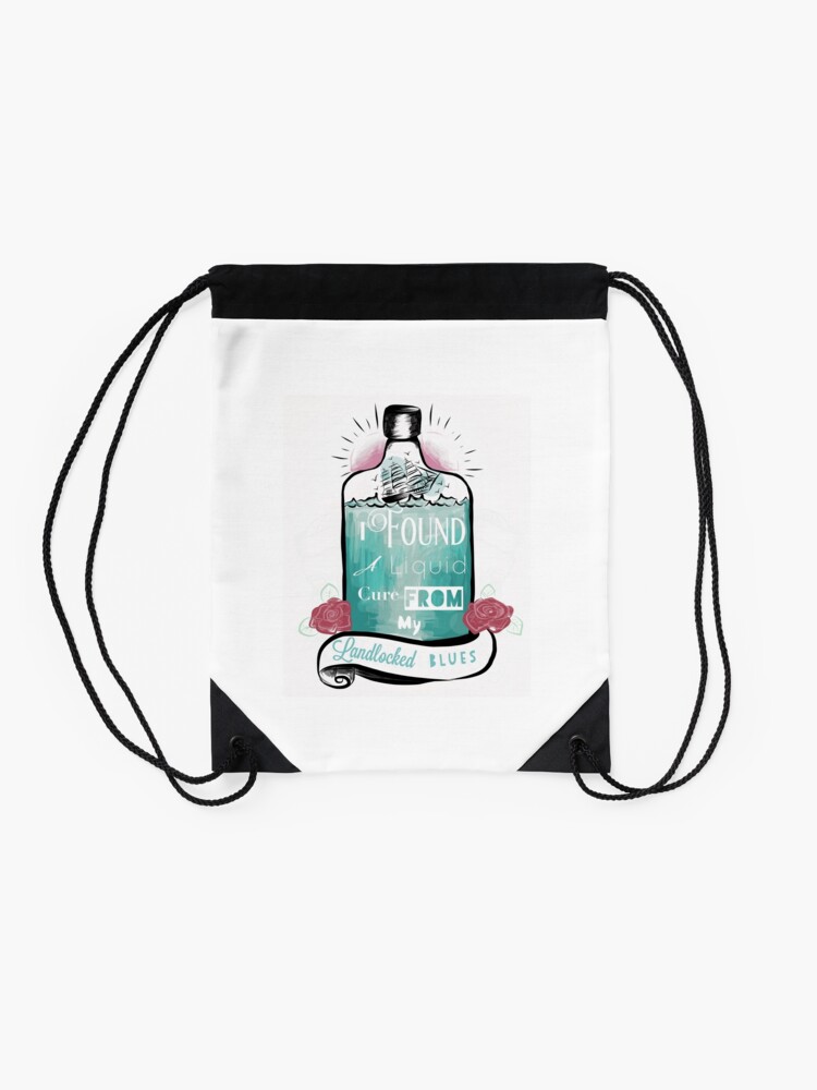 Alternate view of Bright eyes - sunken ship Drawstring Bag