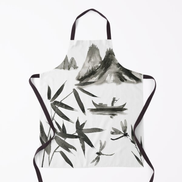 Item preview, Landscape in the style of Japanese painting, ink designed and sold by gsm-print772.