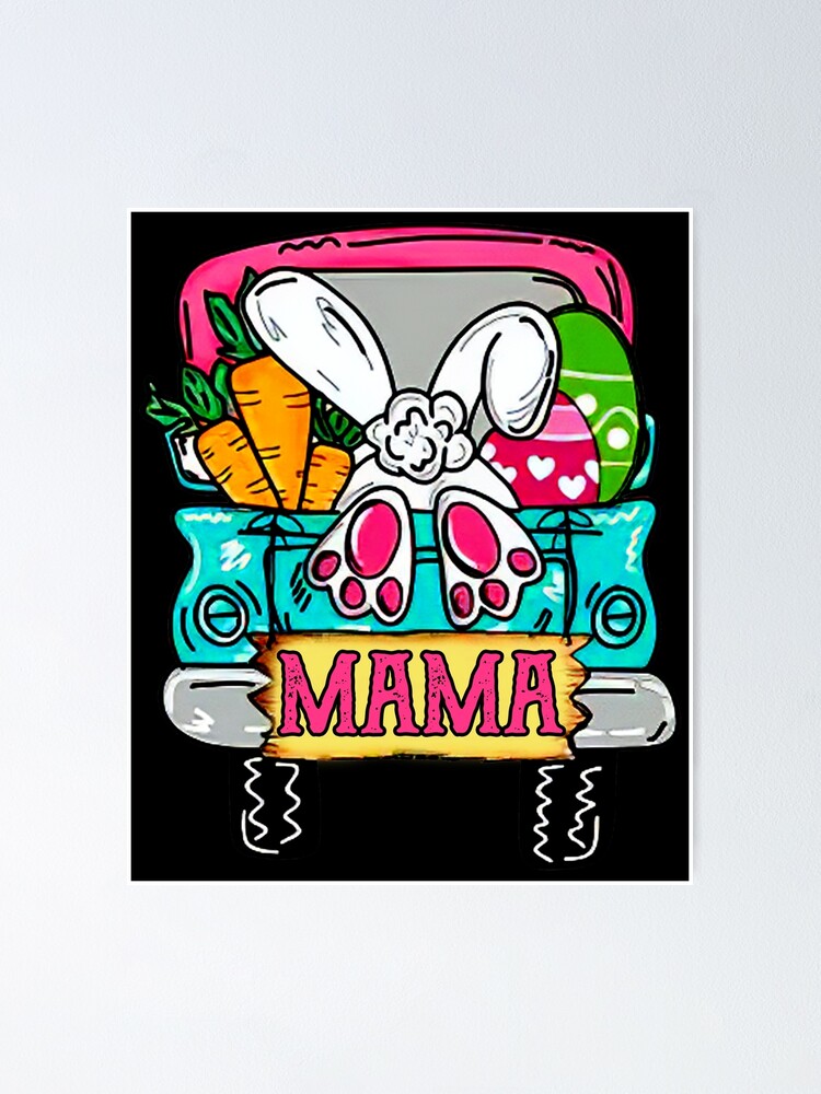 Mama Bunny Eggs Easter mama bunny baby bunny, Poster for Sale by  davidcgonzale