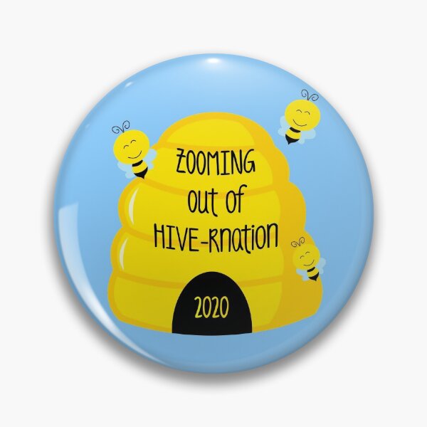 Item preview, Zooming Out of HIVE-rnation! 2020 (On Blue) designed and sold by PawsitiveMum.