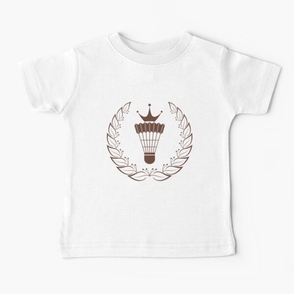 Silhouette badminton racket shuttle Baby T-Shirt