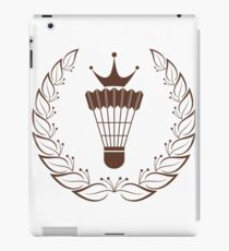 Silhouette badminton racket shuttle iPad Case/Skin