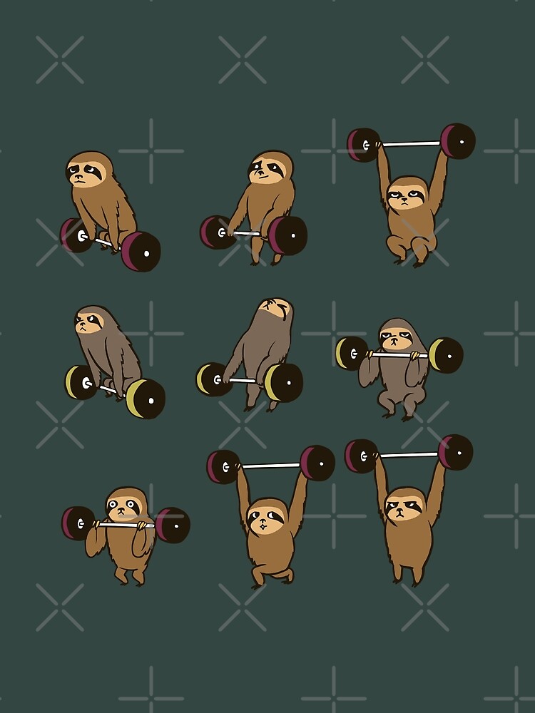 "OLYMPIC LIFTING SLOTHS" Poster by Huebucket | Redbubble