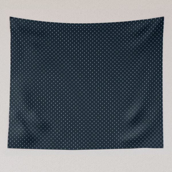Item preview, Simple minimal white leaves  on dark blue background designed and sold by Elena Ivan - Papadopoulou.