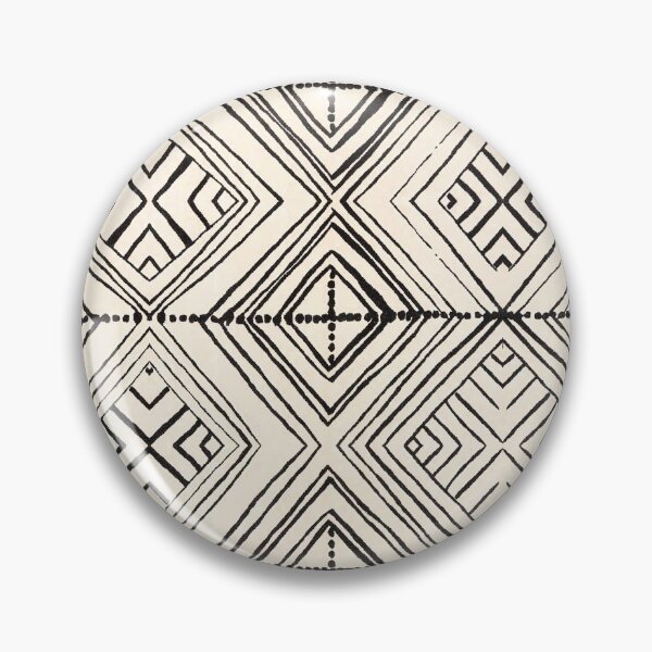 Item preview, Monochrome Scandinavian Ethnic Aztec Pattern in Black & Beige designed and sold by MyArt23.