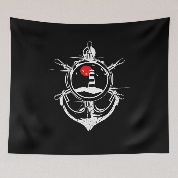 Item preview, Anker Retro Lighthouse Nautical Maritime designed and sold by shurikaner.