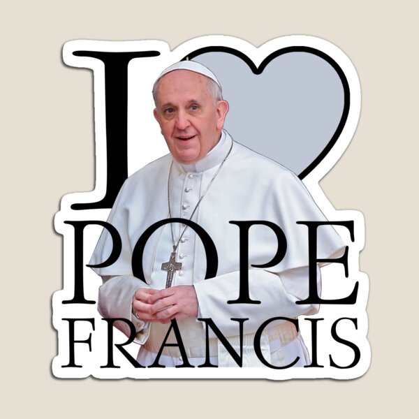 Aperçu de l'œuvre J'aime le pape François créée et vendue par Garaga.