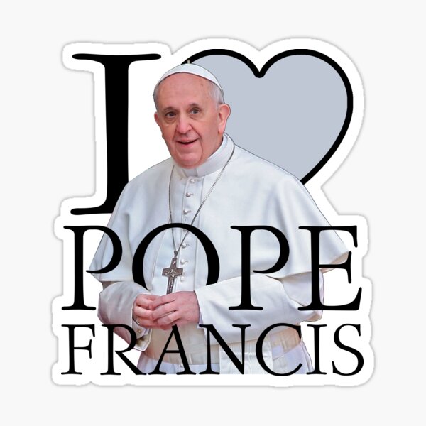 Vista previa del artículo con la obra «Amo al Papa Francisco», diseñado y vendido por Garaga.