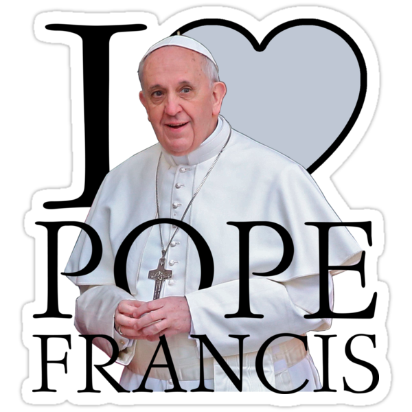pape - Un fil de bienveillance consacré spécialement à notre bon Pape François... Sticker,375x360.u3