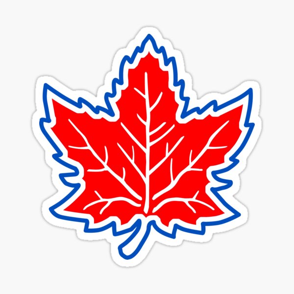 Vintage Retro Canadian Style Maple Leaf Symbol Sticker