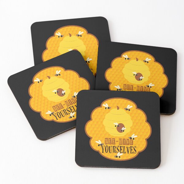 Item preview, Bee-HIVE Yourselves! (On Black) designed and sold by PawsitiveMum.
