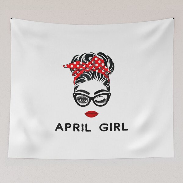 Item preview, April Girl Wink Eye Woman Face Wink Eyes Lady Birthday designed and sold by birdmorrison.