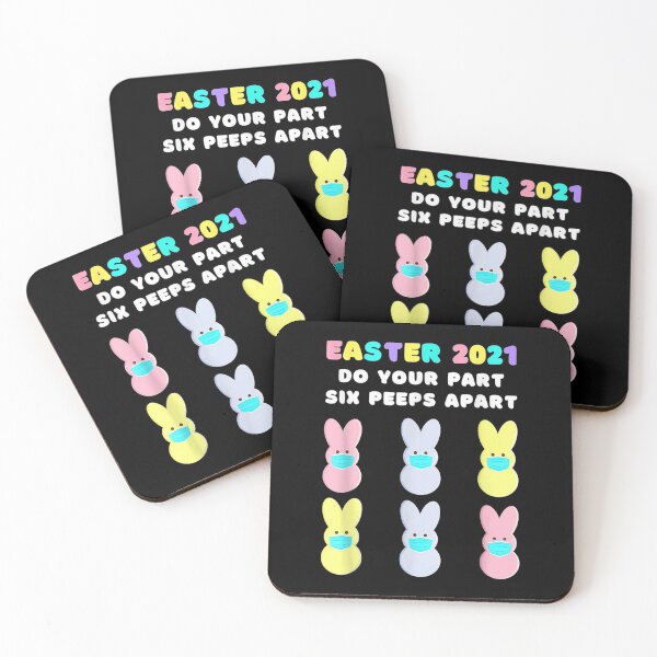 Item preview, easter 2021 do your part six peeps apart designed and sold by birdmorrison.