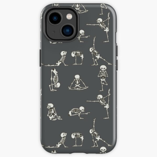  Skeleton Yoga Gray iPhone Tough Case