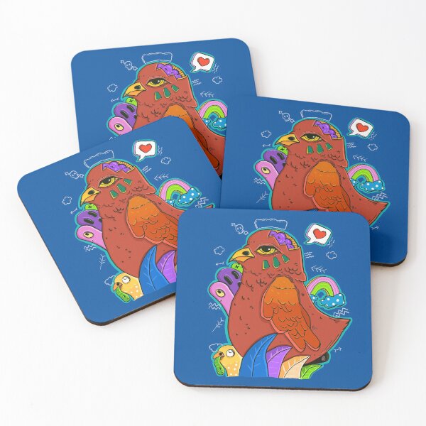 Item preview, BIRD BRAIN JUST LOVE COLORFUL STICKER designed and sold by aydapadi.