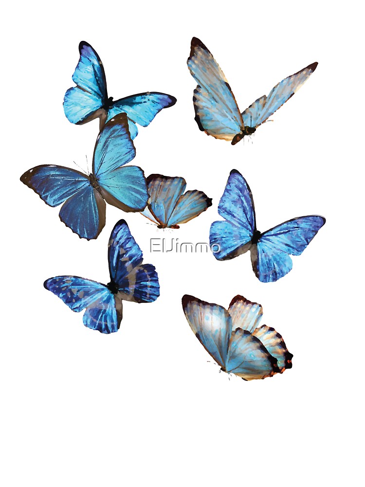 Blue Butterfly T-Shirt For Nature Lovers