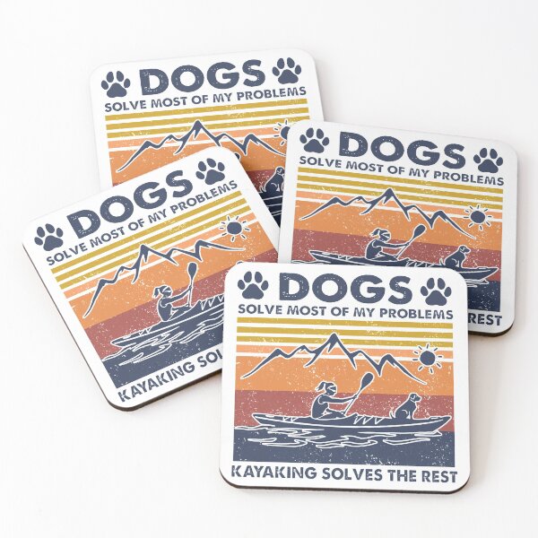 Item preview, DOGS SOLVE MOST PROBLEMS KAYAKING SOLVES VINATGE designed and sold by Emanuel48473.