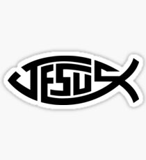 Jesus Fish Ichthys Symbol Sticker