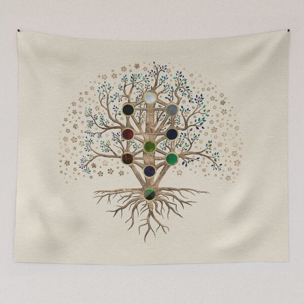 Item preview, Kabbalah The Tree of Life on canvas designed and sold by k9printart.